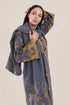 Embroidered cotton milton blend shawl